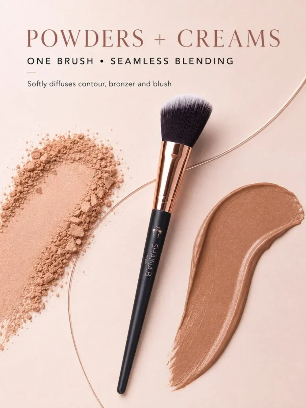 Shaina B Miami Contour Angled Makeup Brush NIP